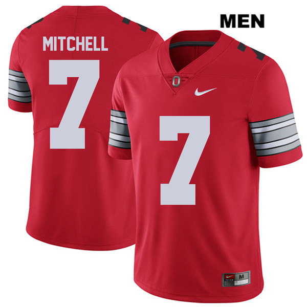 Ohio State Buckeyes Men's Teradja Mitchell #7 Red Authentic Nike 2018 Spring Game College NCAA Stitched Football Jersey RY19D42TH